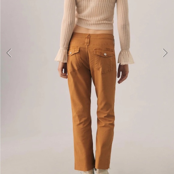 Anthropologie Pilcro The Yaya Crop Flare Pants by Pilcro in Bronze Size 27 - Picture 3 of 10